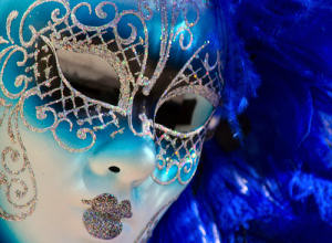 Image of blue venetian mask